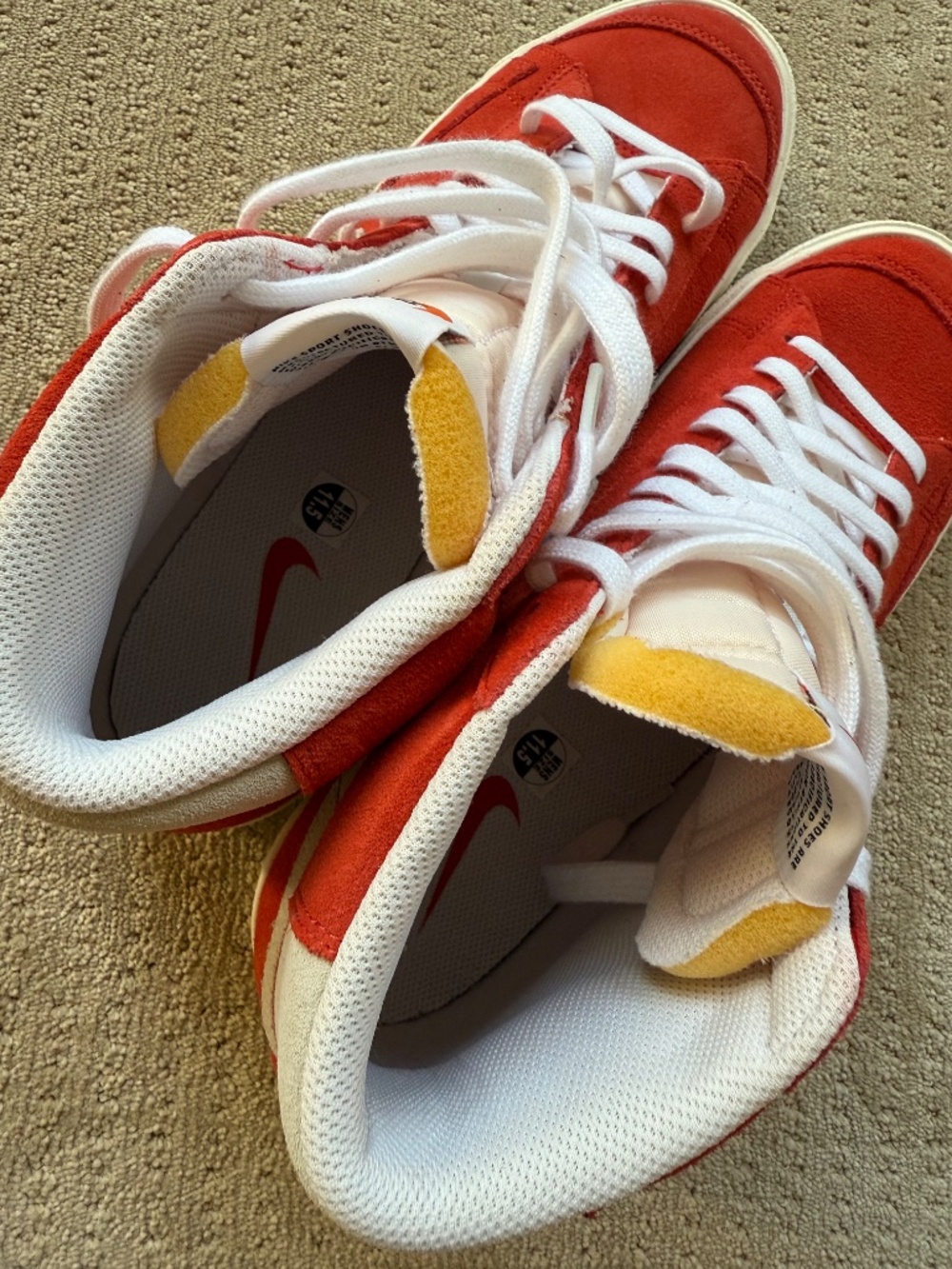 Men’s Nike red suede high tops 11.5 - Picture 4 of 5